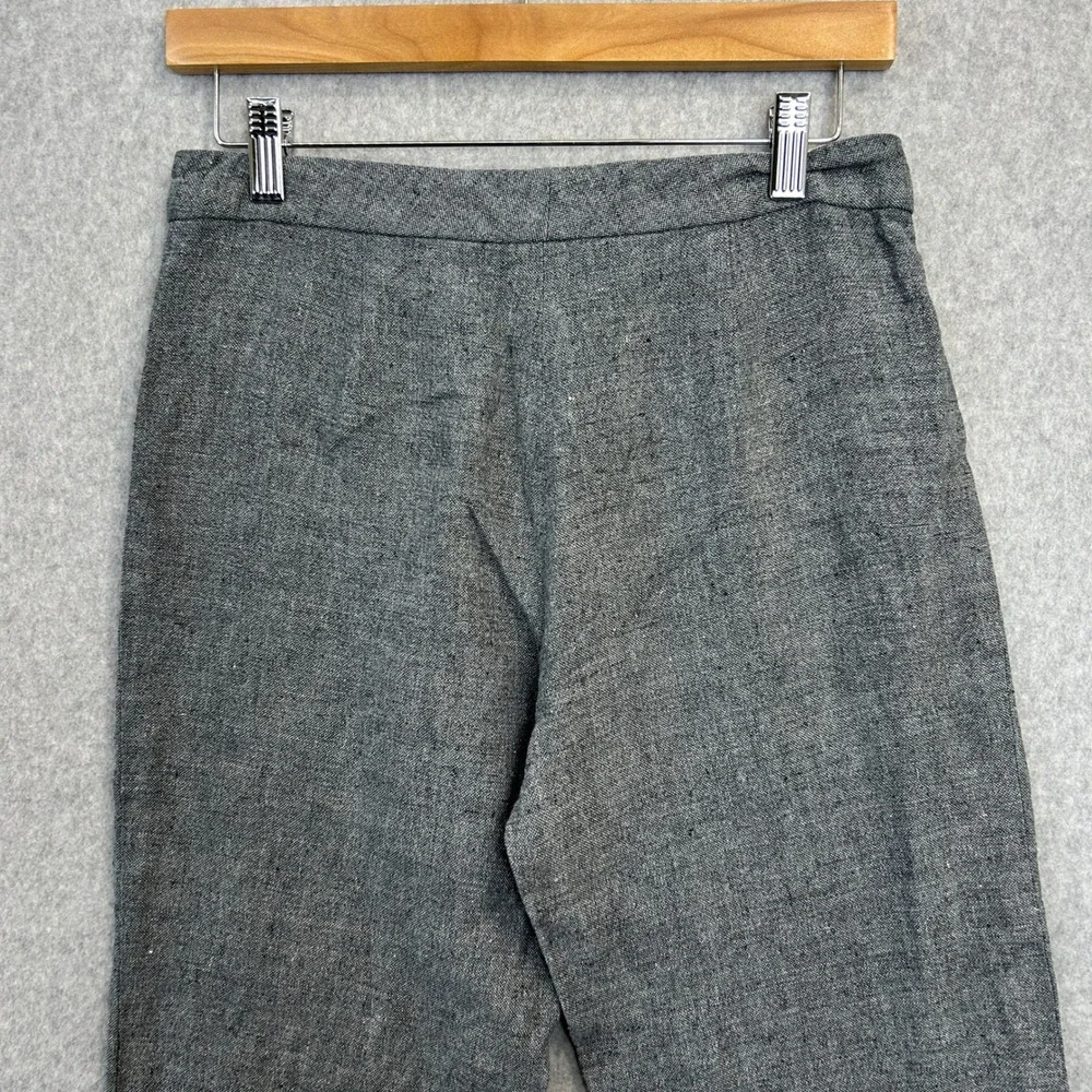 Michael Kors Size 6 Trousers Gray 100% Linen Wide Leg Pants Office Professional